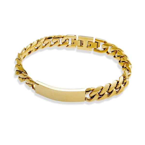 Blaze S/Steel 12MM Cuban Link Shiny Finish ID Bracelet