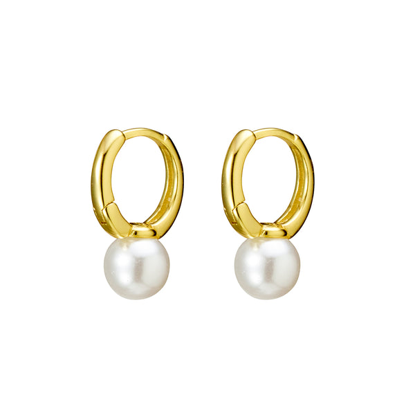Earring  -  Pearl Huggie