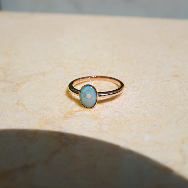 White Opal Ring