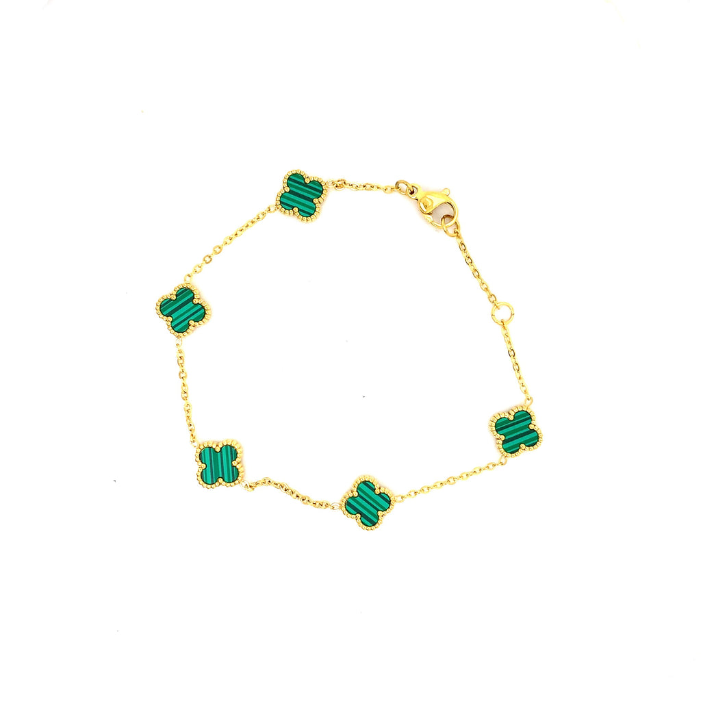 Clover Bracelet - Solid Green - 2 colours available