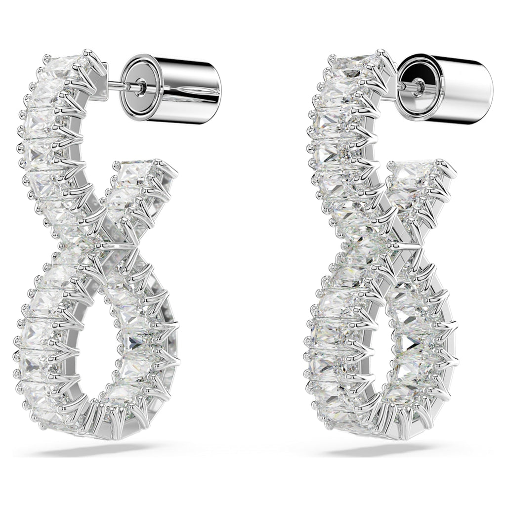 Hyperbola Silver Infinity Hoop Earrings