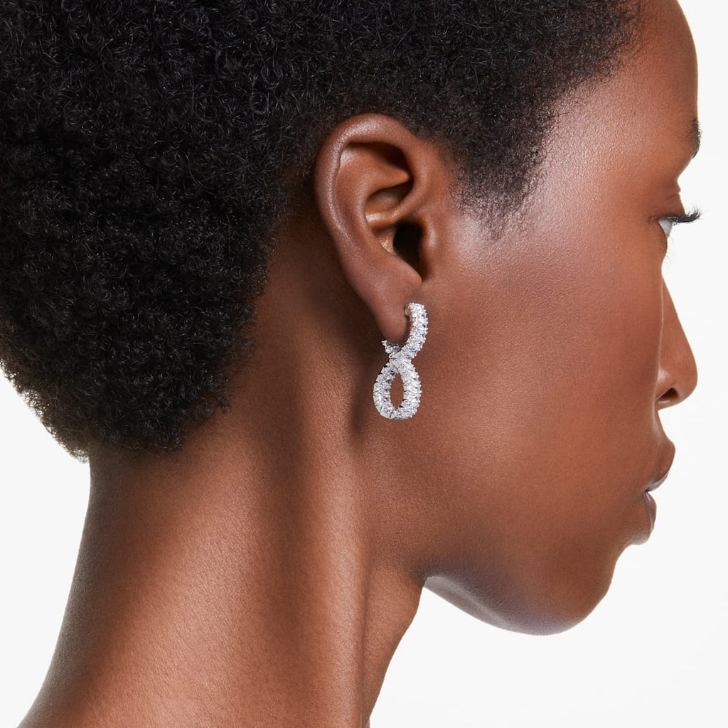 Hyperbola Silver Infinity Hoop Earrings