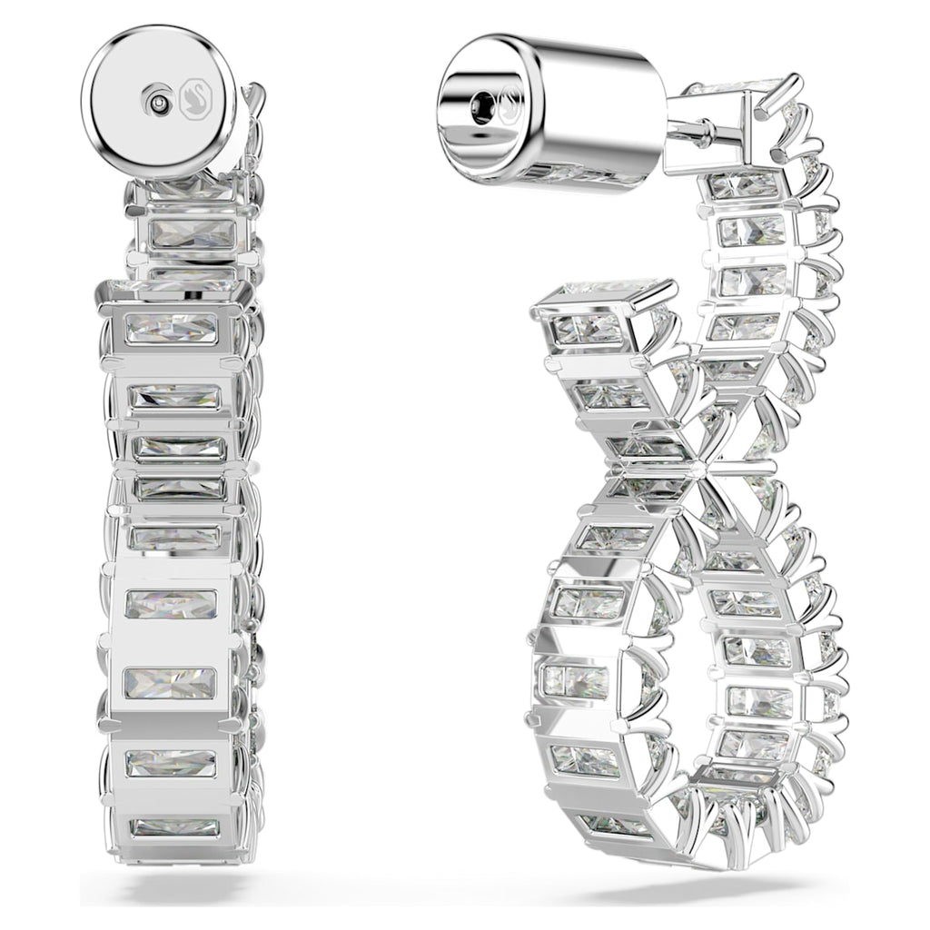 Hyperbola Silver Infinity Hoop Earrings