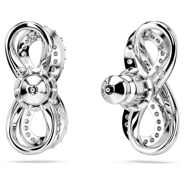 Hyperbola Infinity Silver Stud Earrings