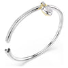 Idyllia: Mixed Cuts Pink Heart Two Tone Bangle