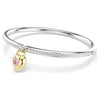 Idyllia: Mixed Cuts Pink Heart Two Tone Bangle