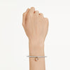Idyllia: Mixed Cuts Pink Heart Two Tone Bangle