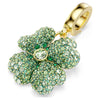 Idyllia: Green Crystal Clover Gold Charm