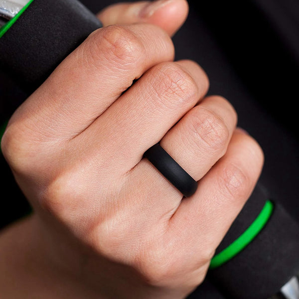 Silicone Ring - Smooth (Thin) Black