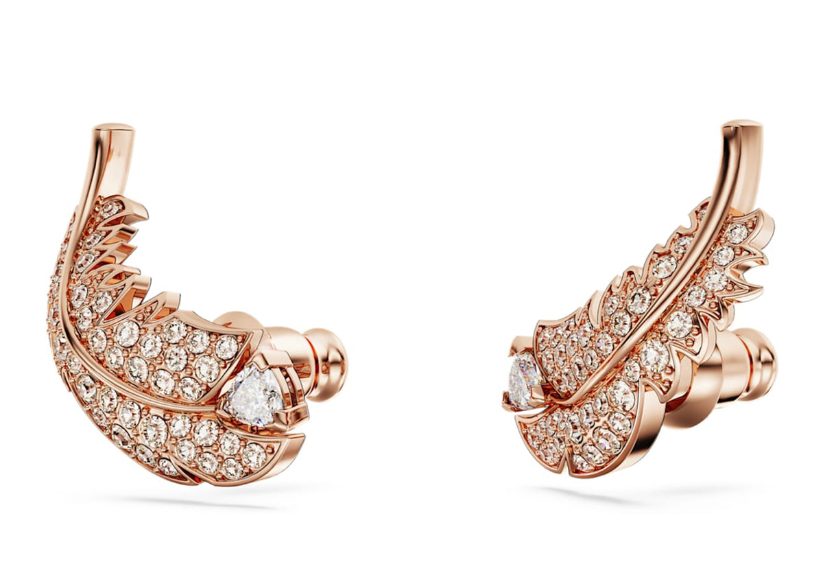 Nice Feather Rosegold Earring – Forever Jewellery Online