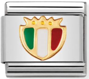 Sports - Italy Shield Gold Charm