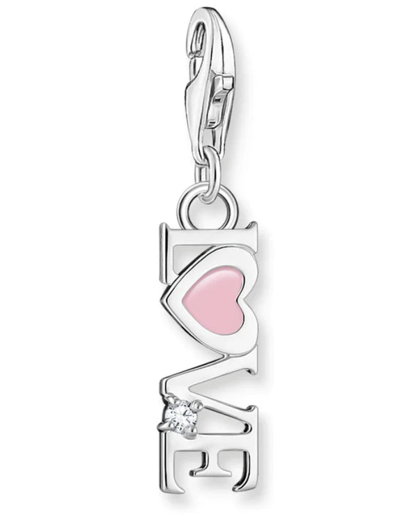 Charmista - Pink Love with CZ Silver Charm