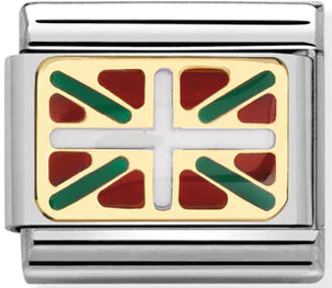 Europe Flag - Basque Gold Charm
