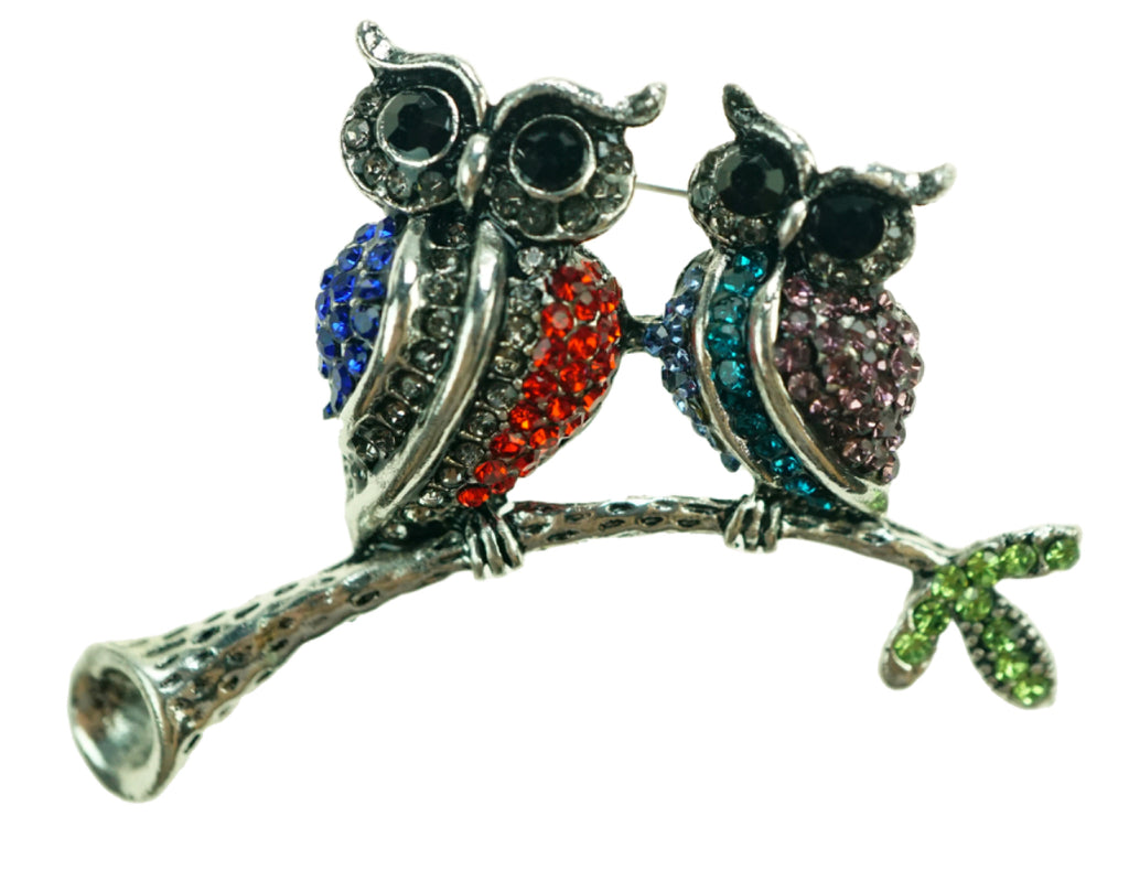 Brooch - Couple Owl