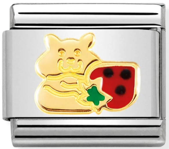 Animals - Hamster With Strawberry Gold Charm
