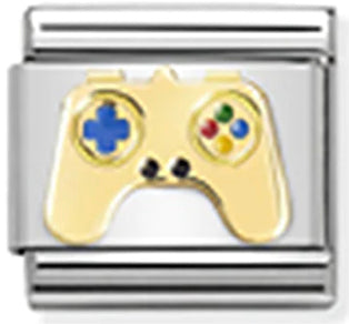 Gaming Console Controller Gold Charm