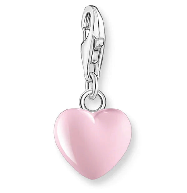 Charmista - Pink Heart Silver Charm