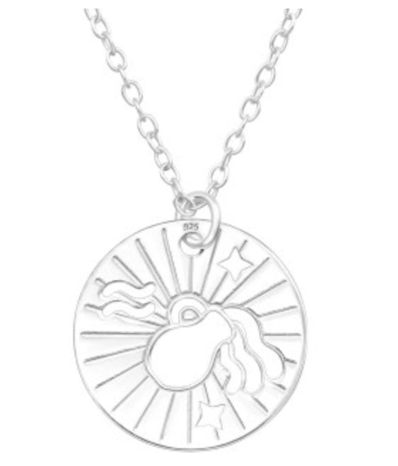 Kids Zodiac Silver Necklace