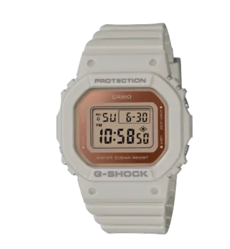 G Shock Ladies Digital Metalic Bronze Face/Beige Resin Band Watch