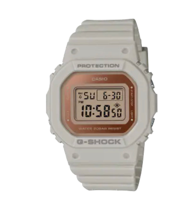 G Shock Ladies Digital Metalic Bronze Face/Beige Resin Band Watch