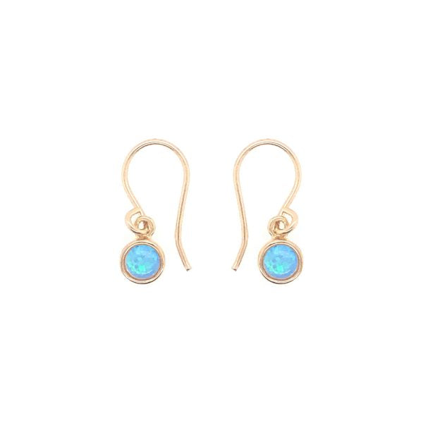 Circle Opalite Drop Earring on Shepards Hook