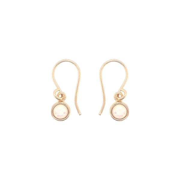 Circle Opalite Drop Earring on Shepards Hook