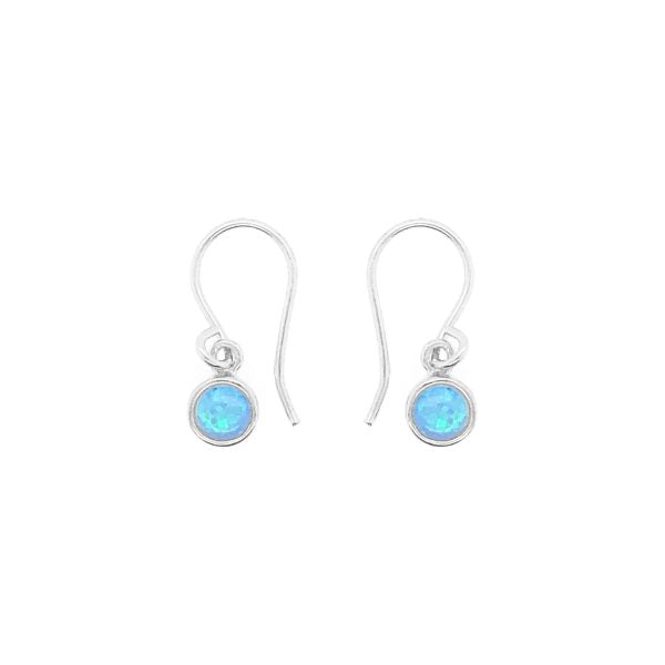 Circle Opalite Drop Earring on Shepards Hook