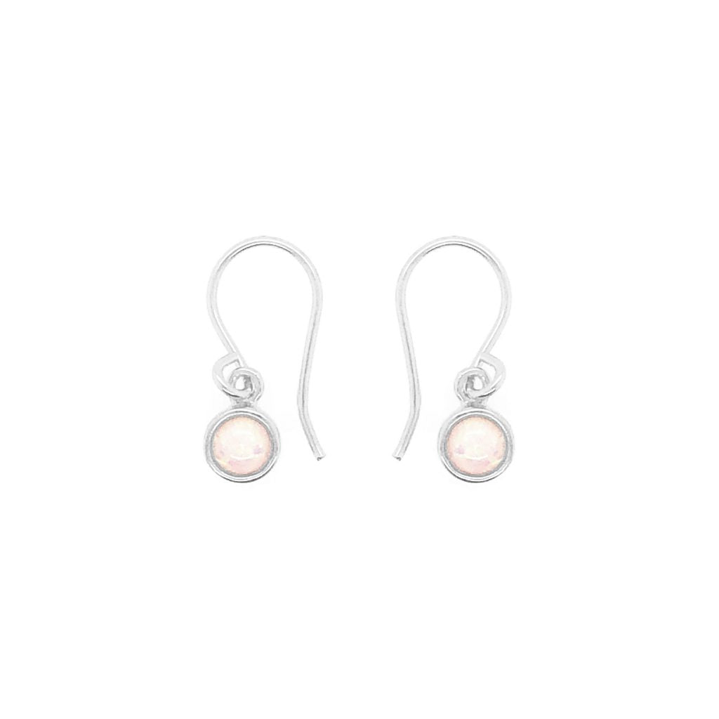Circle Opalite Drop Earring on Shepards Hook
