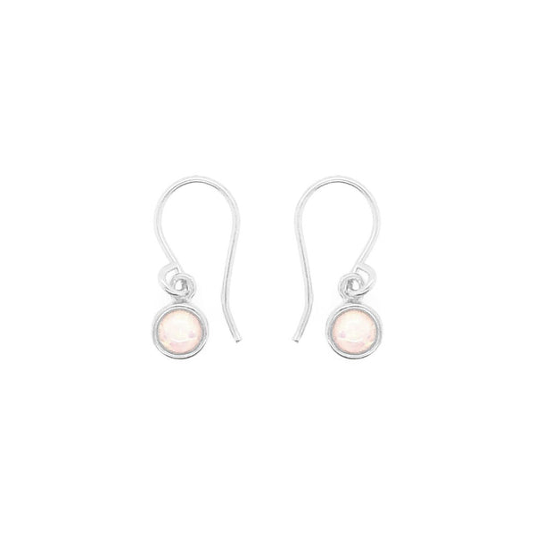 Circle Opalite Drop Earring on Shepards Hook
