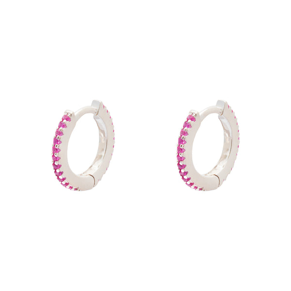 Coloured CZ Huggie Earrings