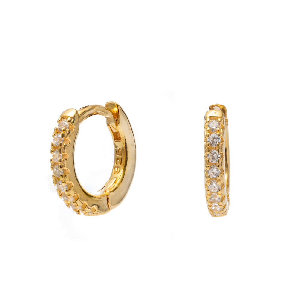 CZ Huggie Earrings