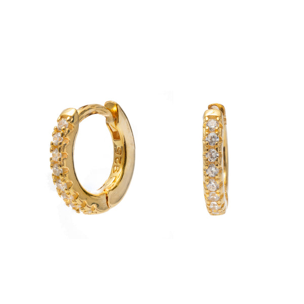 CZ Huggie Earrings
