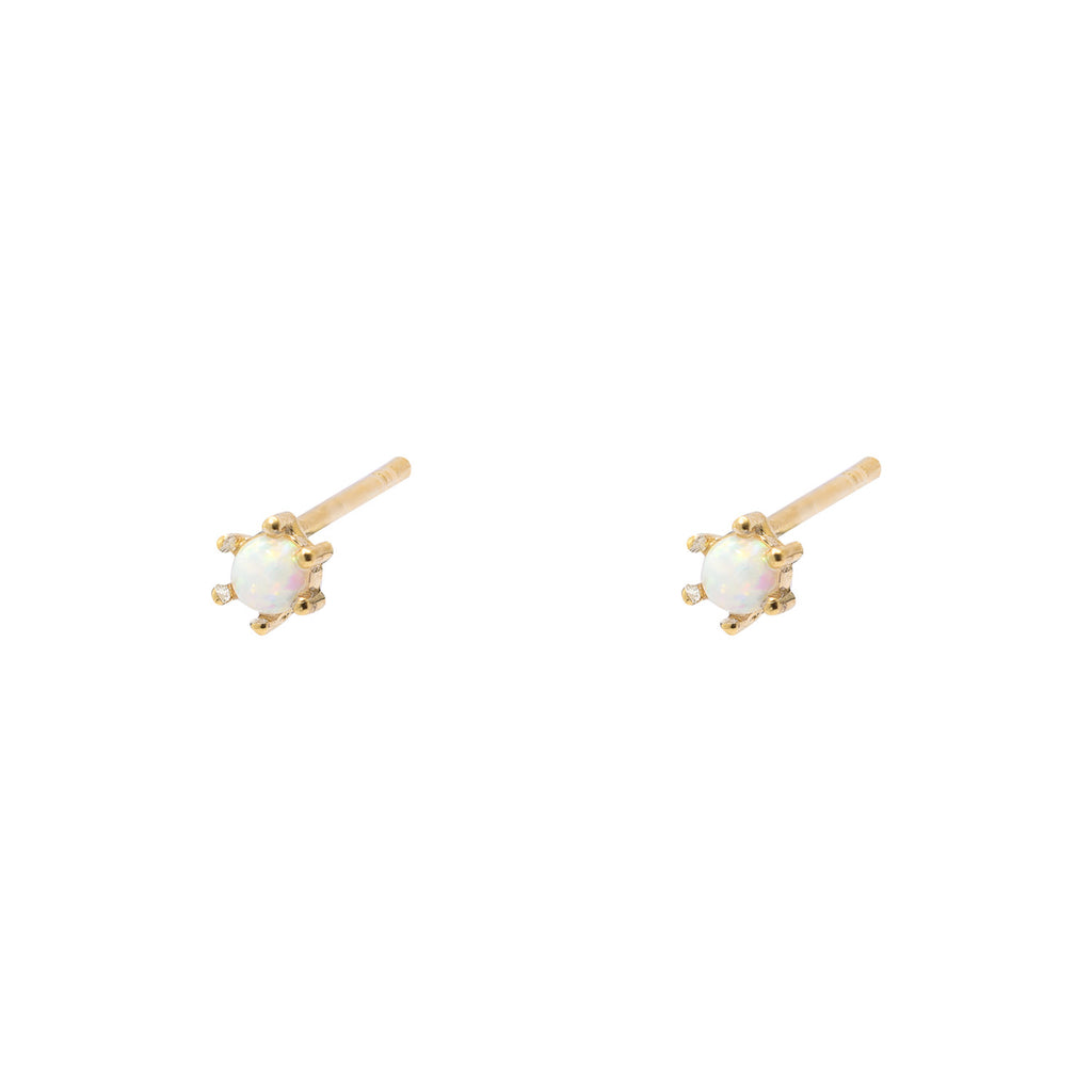 Earring - Round Opalite Stud Earring