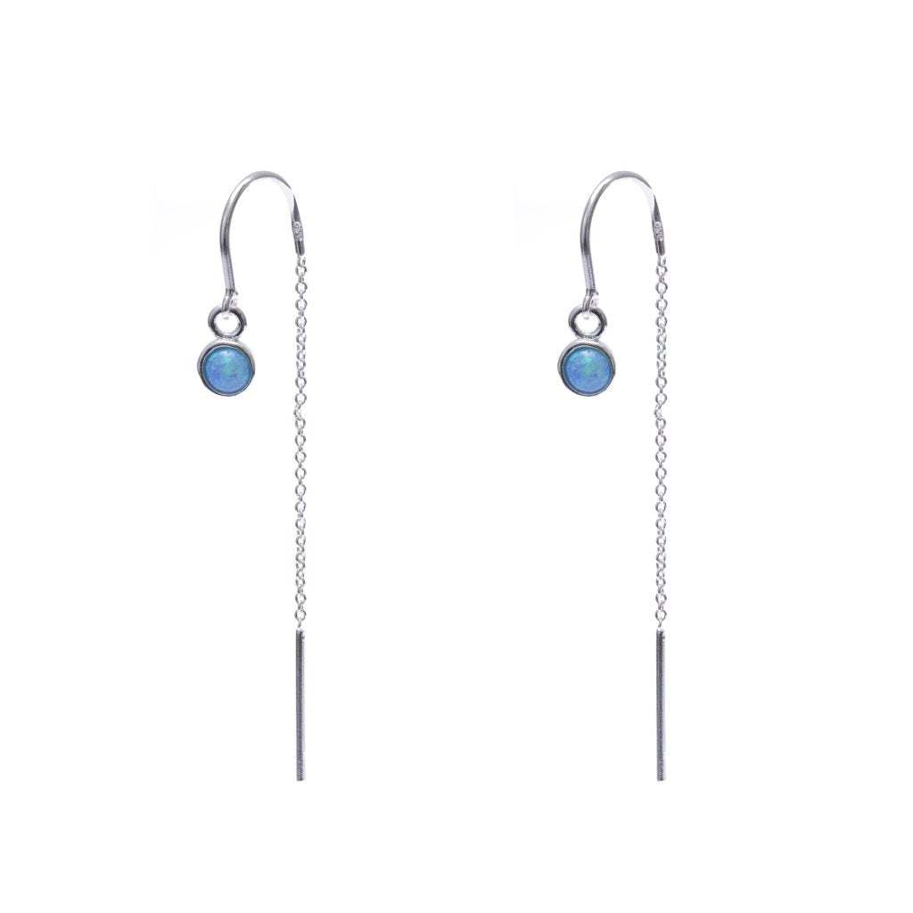 Earring - Blue Opalite Thread Earrings