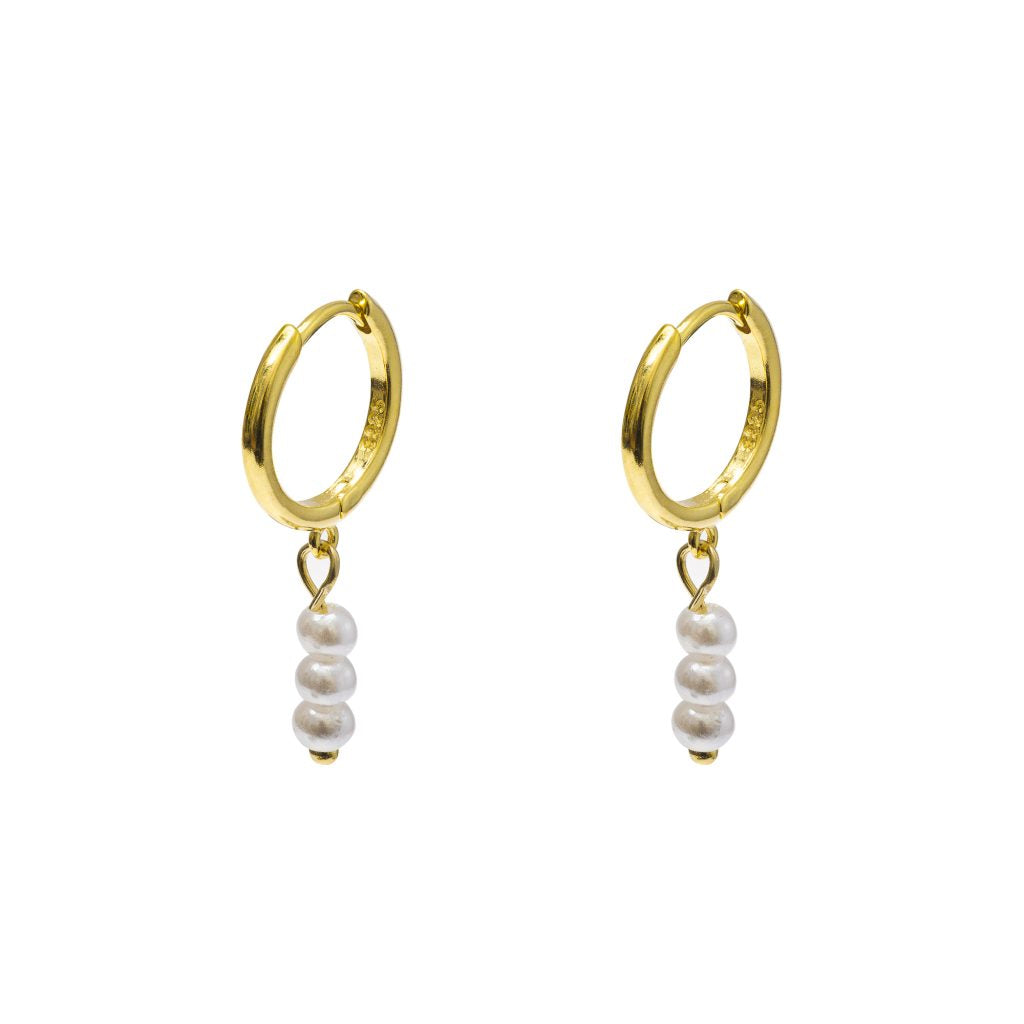 3 Mini Drop Huggie Earring