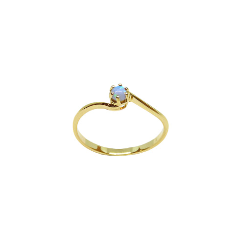Ring - Single Blue Round Opalite