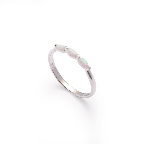 Ring - 3 White Opalite