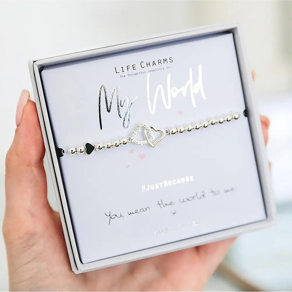 Life Charms - Just Because My World Bracelet