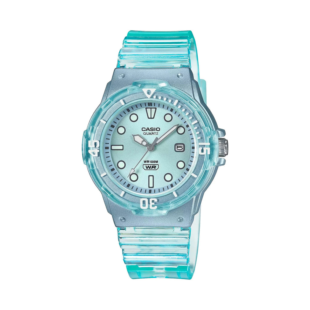 Casio Ladies Ana Transparent Blue Resin Watch