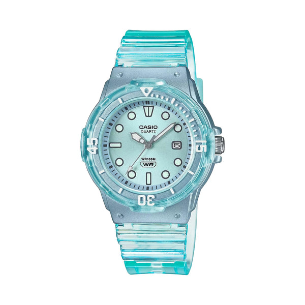 Casio Ladies Ana Transparent Blue Resin Watch