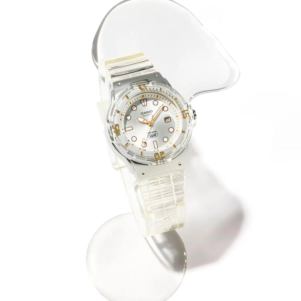 Casio Ladies Ana Transparent White Resin Watch