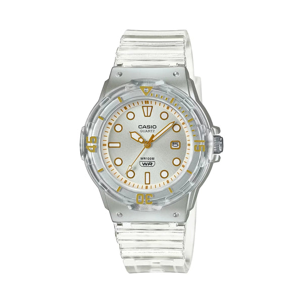 Casio Ladies Ana Transparent White Resin Watch
