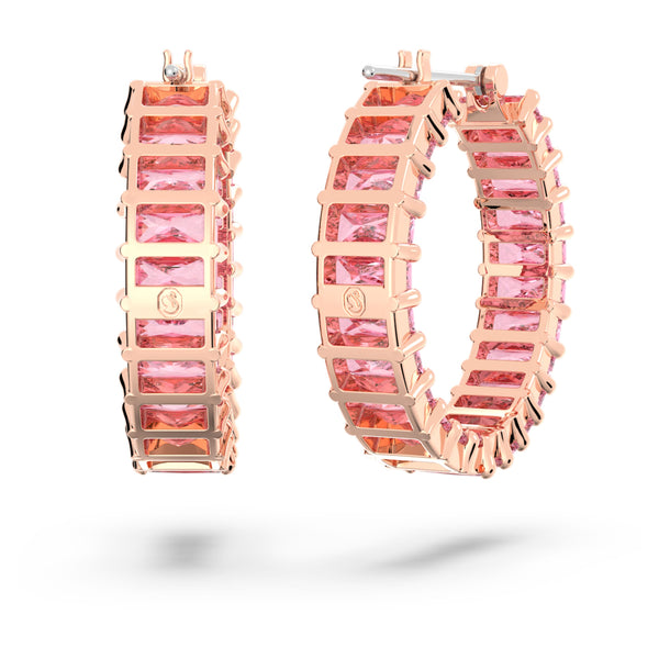 Matrix Pink hoop earrings