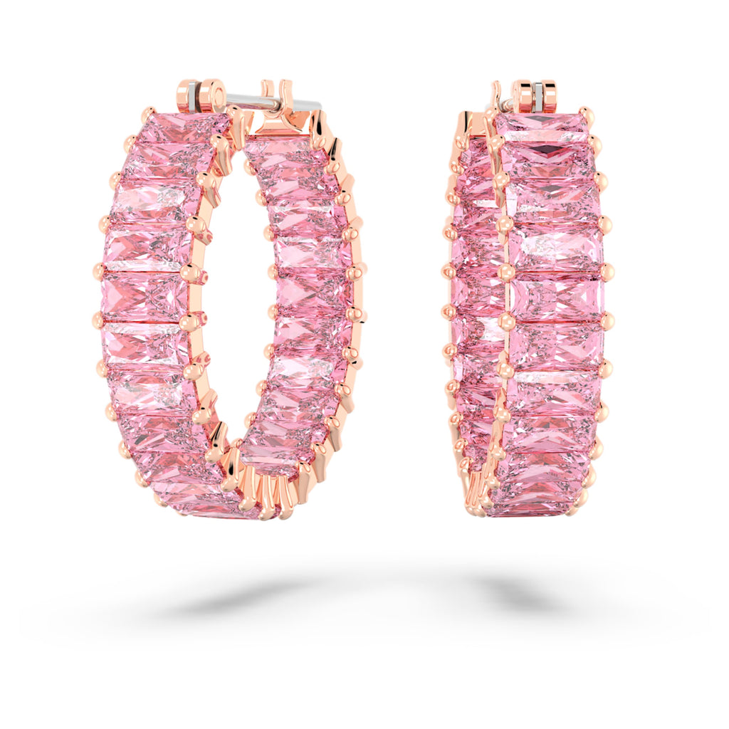 Pink Matrix hoop earrings