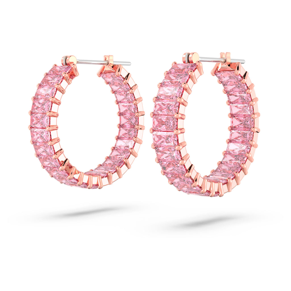 Matrix Pink hoop earrings