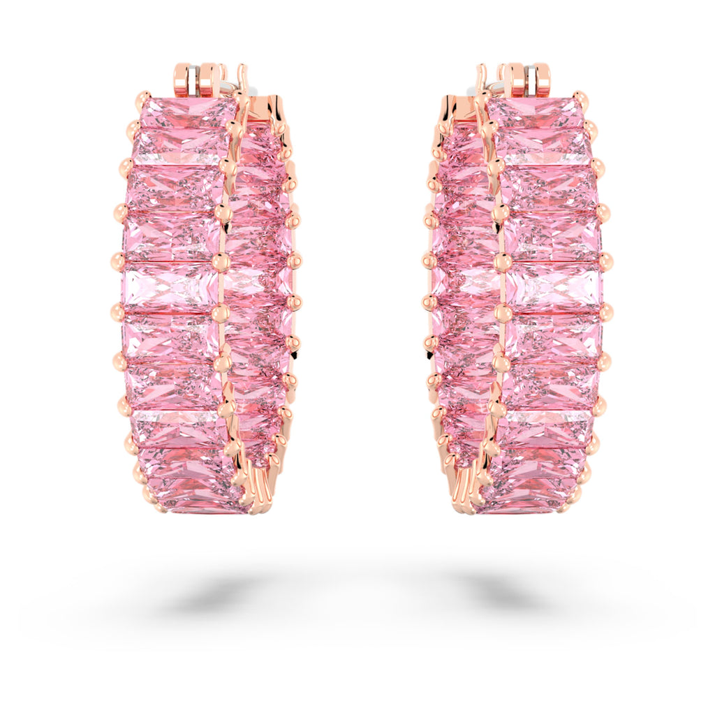 Matrix Pink hoop earrings