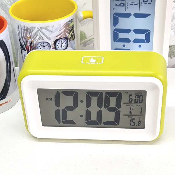 Night Glow Large Digital Clock - Avocado Green