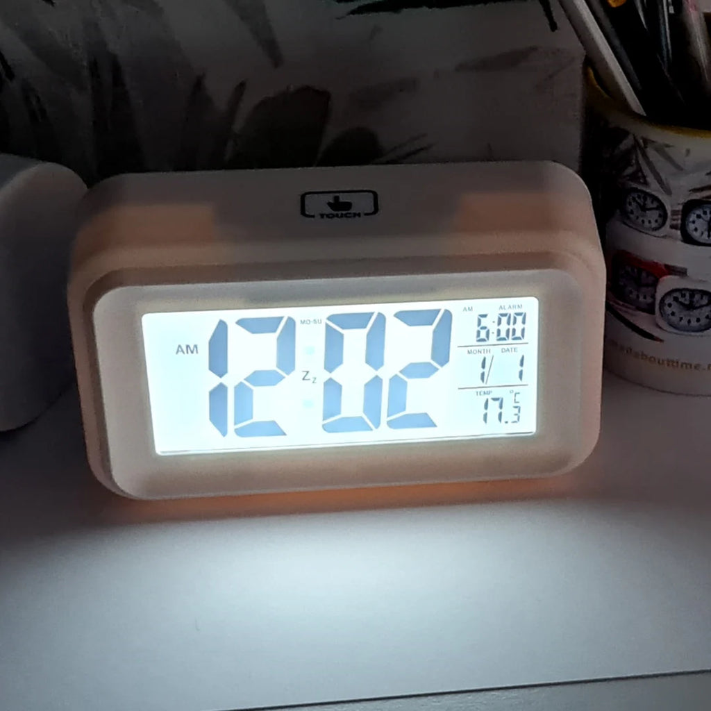 Night Glow Large Digital Clock - Watermelon Pink
