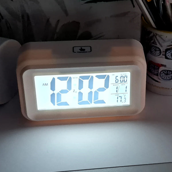 Night Glow Large Digital Clock - Avocado Green