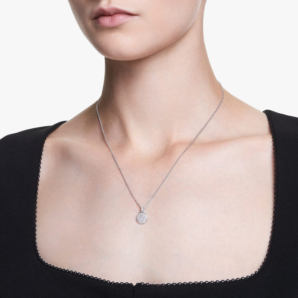 Meteora White Crystal Silver Pendant
